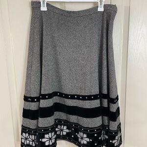 Elegant Gray and Black Women's Skirt